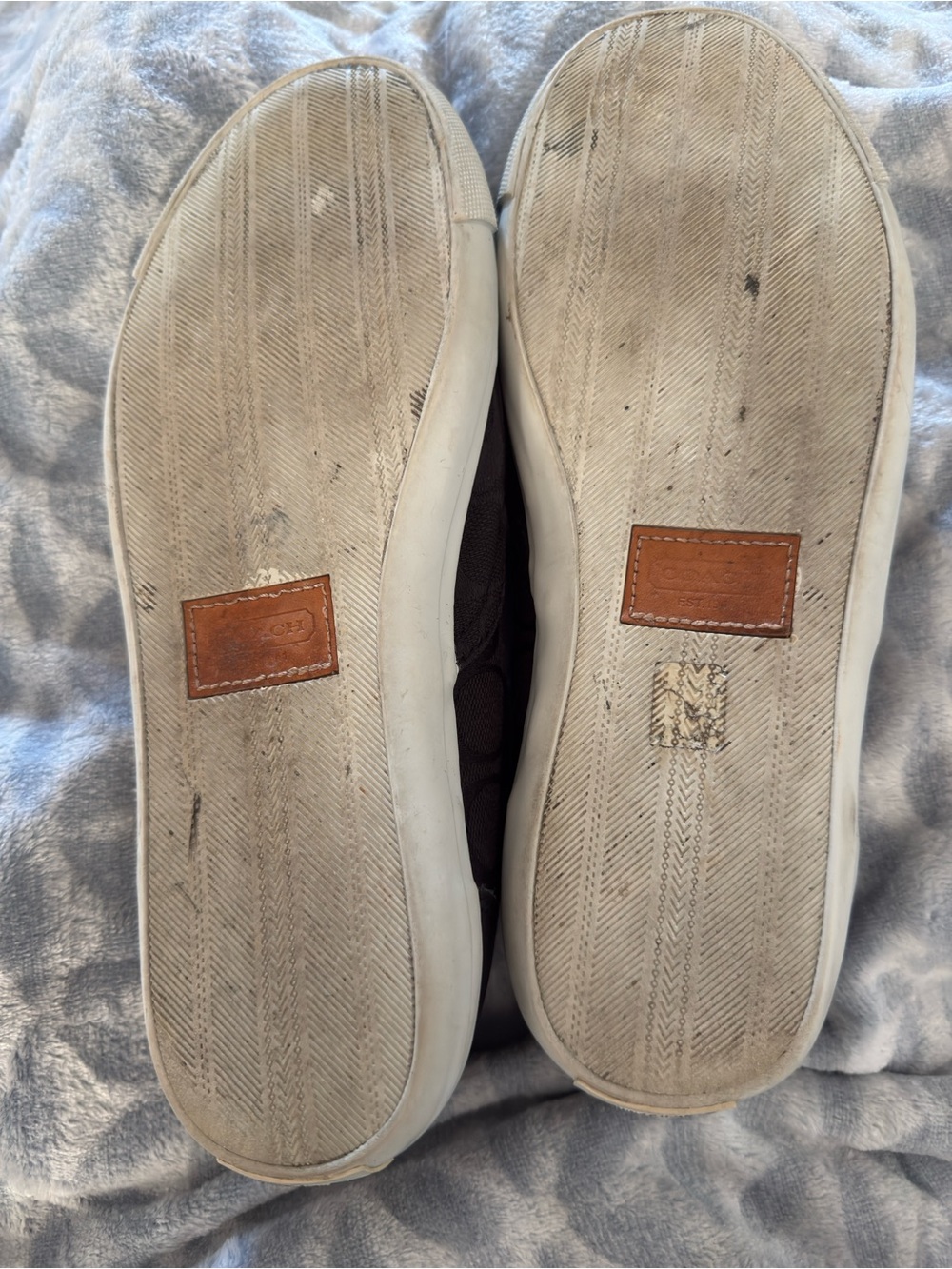 Coach Alegra Black Signature Jacquard Slip On Sneakers Womens 8.5 A1688 - Picture 6 of 6